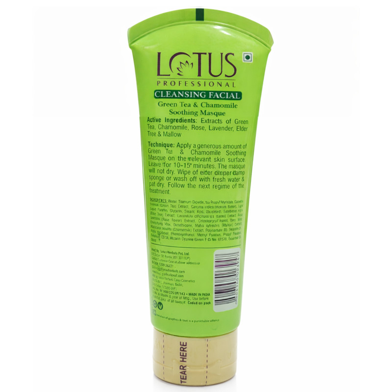 Lotus Professional Soothing Masque green Tea Pack (60 gms)